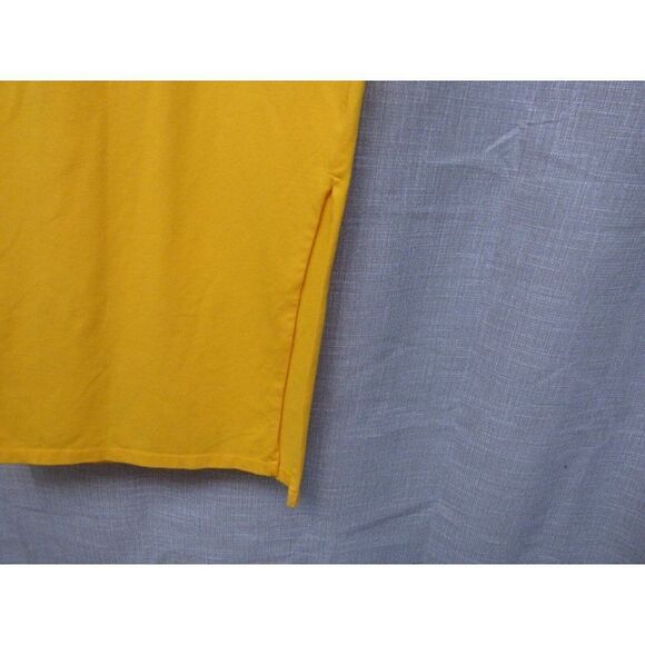 Monrow Mock Neck Side Slit Halter Dress, Bright Yellow, Small - Picture 9 of 12